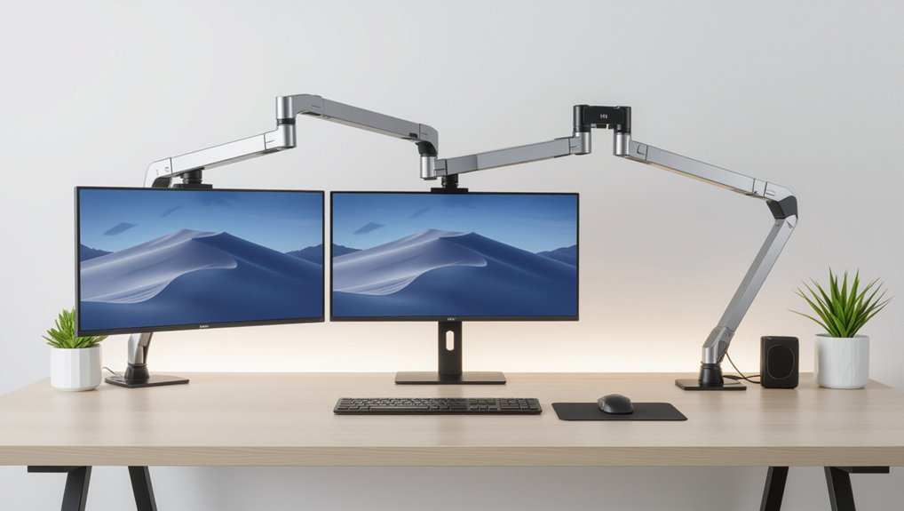 top dual screen monitor arms