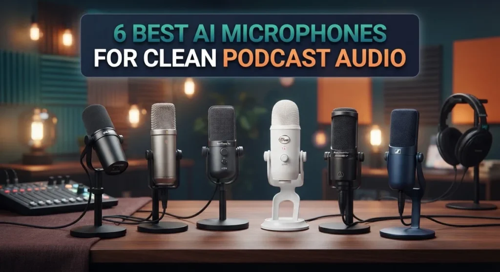 6 Best AI Microphones for Clean Podcast Audio in 2026