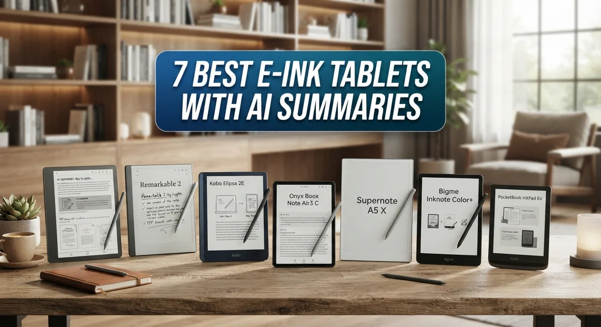 7 Best E-Ink Tablets With AI Summaries: Top Picks